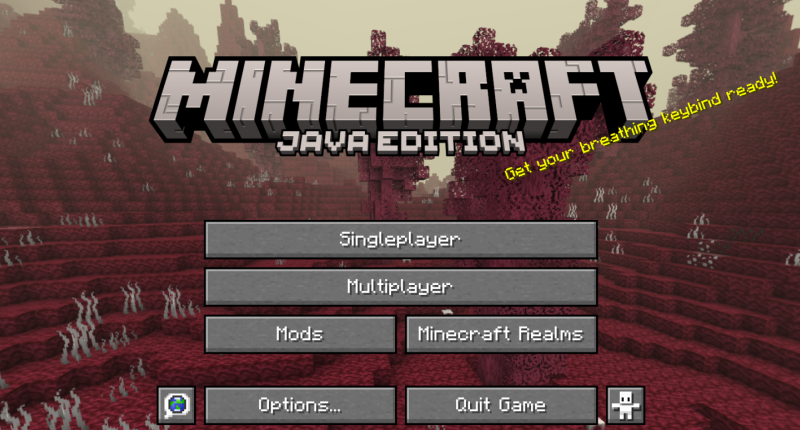 Main Menu screen