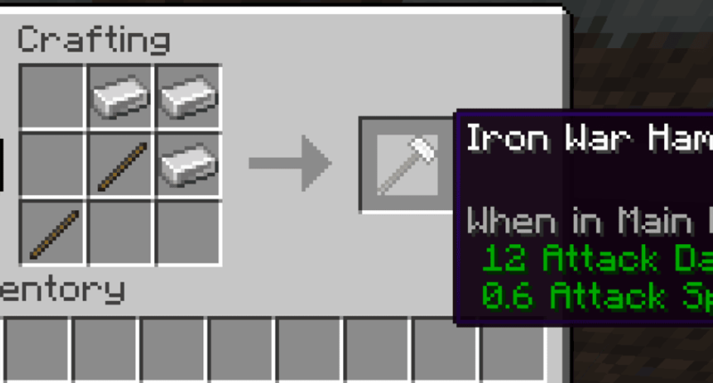 Iron War Hammer Recipe