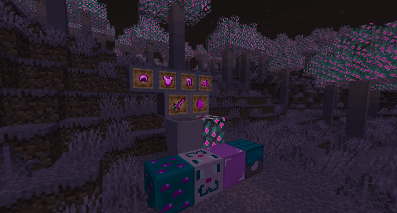 blocks and items in the dark