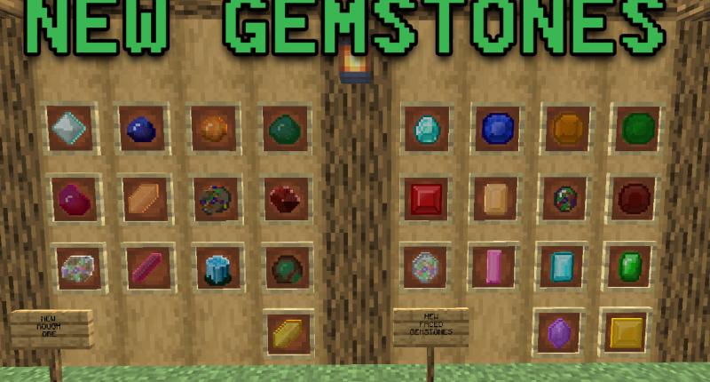 over a dozen new rough and faced gems