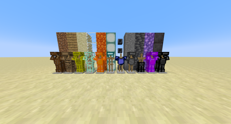 Selection of armors