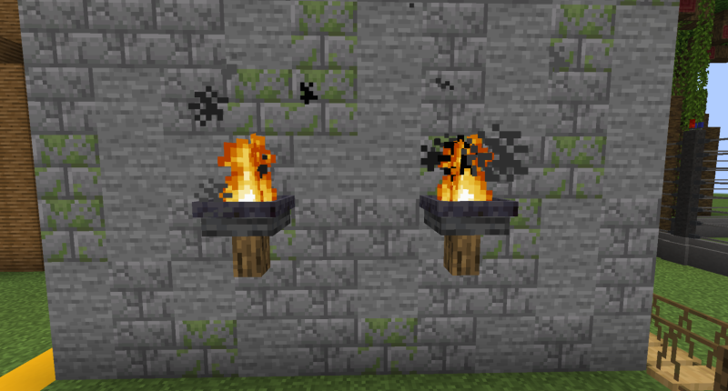 Large wall torches to light up your dinosaur gates