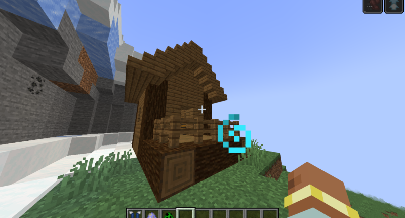 The balcony on the cabin