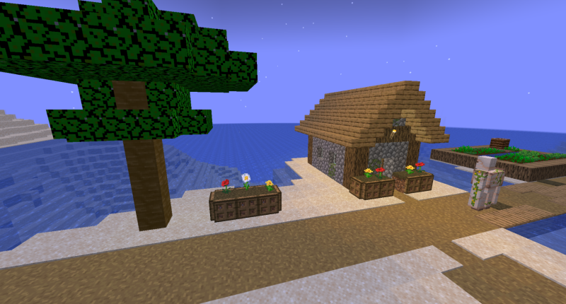 village on a palm beach.