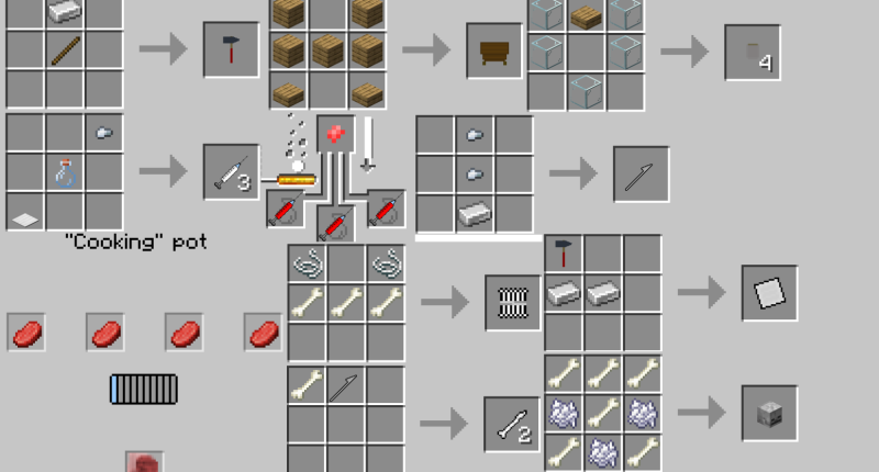 Crafting recipes