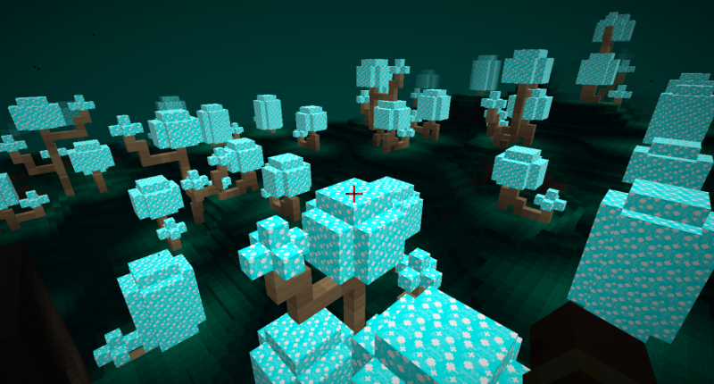The glowshrooms.