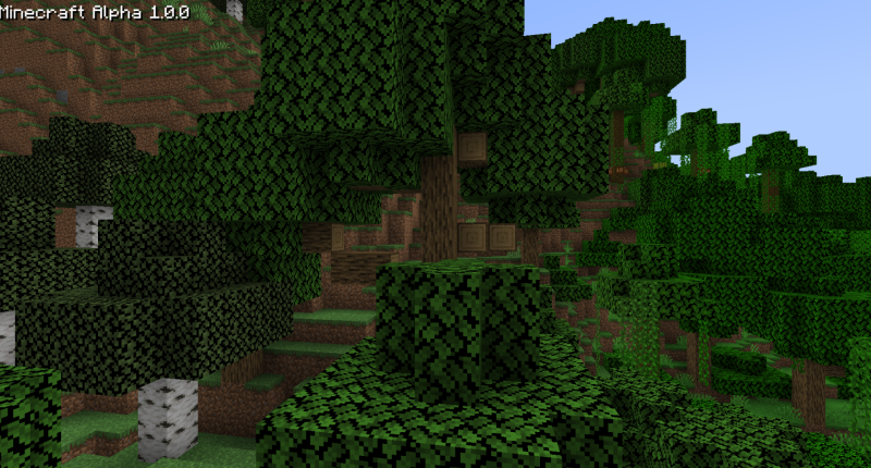 Default text example - Minecraft Alpha 1.0.0