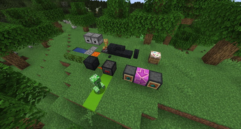 Crusher, Motionsensor, Block Breaker, Block Placer, Coloring Table, Vine Trap, Spike