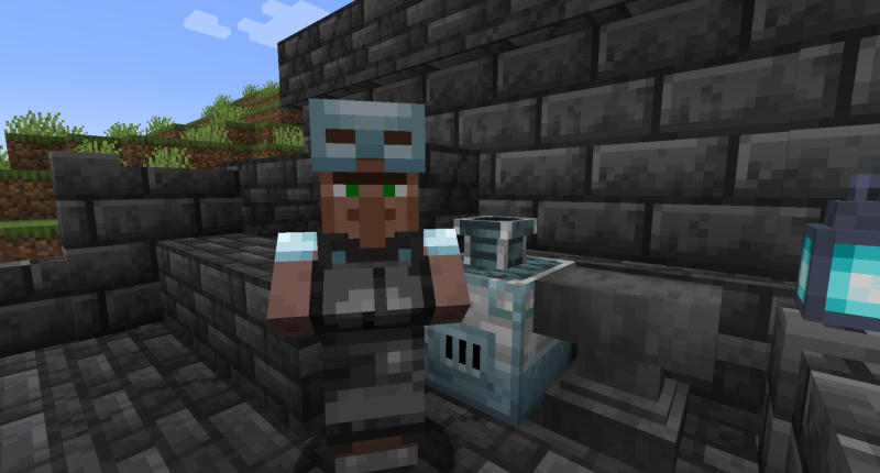 The all-new villager to this mod! The enigmatic Ethereal Gunsmith!