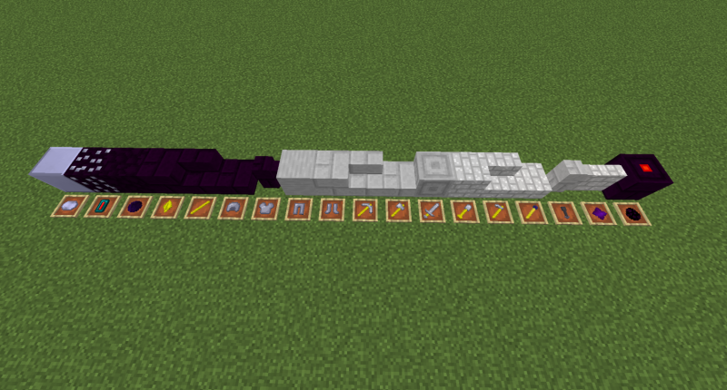 Blocks and items from the mod