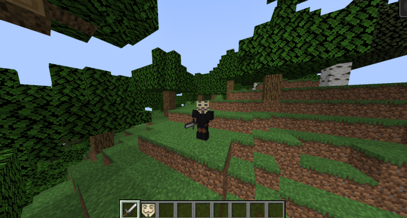 the mod also addsan anonymous mask, to disguise yourself!