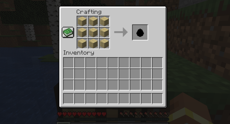 With any 9 planks you will make The World End Spawn.