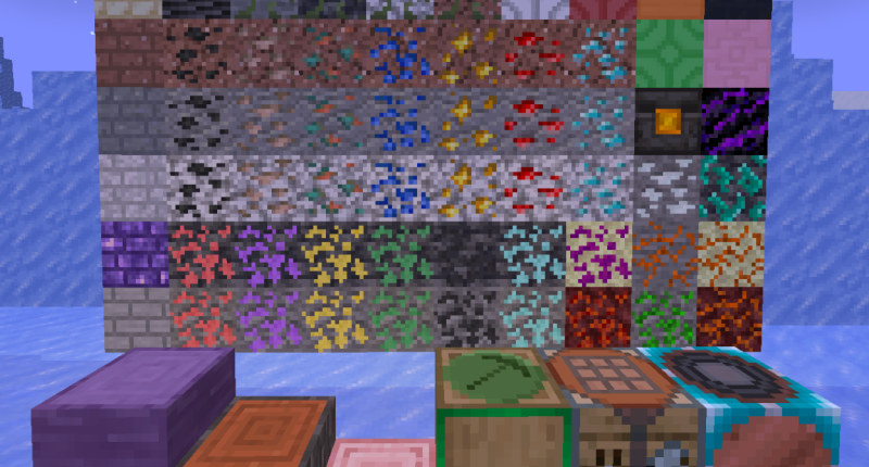 more ores and blocks