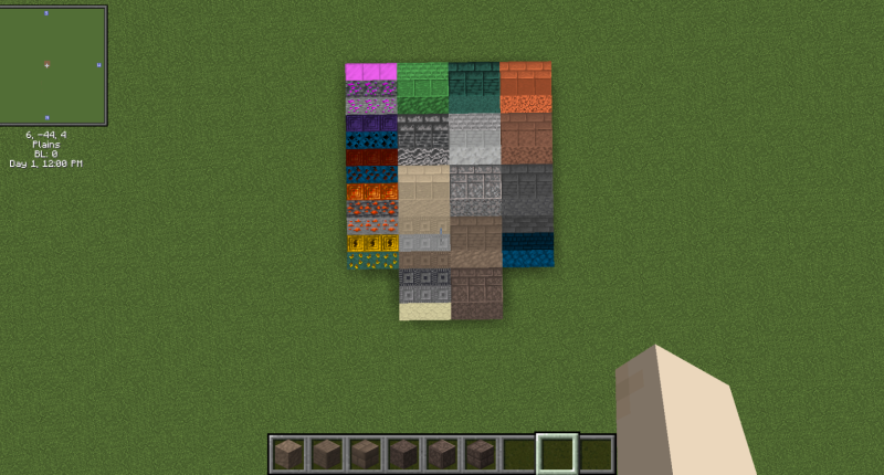 the list of blocks in this mod.