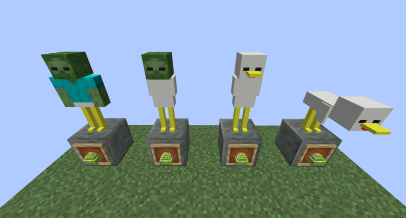 4 types of zombie chicken mutants