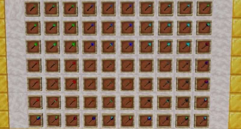 All of the wands available to craft!