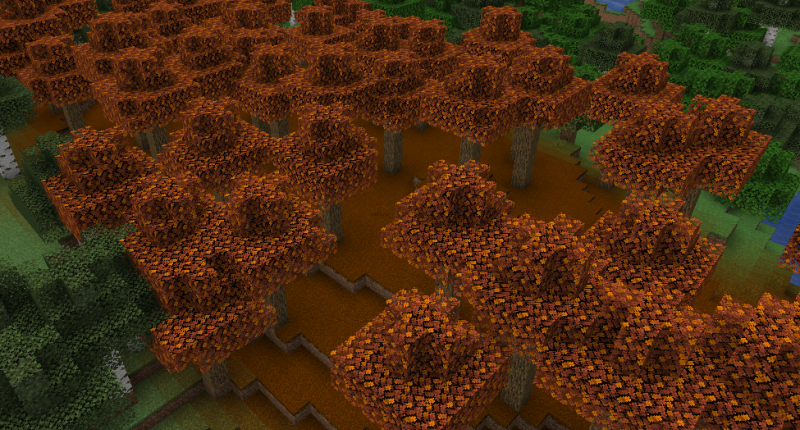 A naturally generating Autumnal Forest. Super Rare!