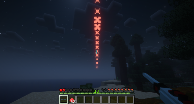 An example of what the carmine blaster appears like when shot with!