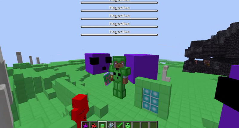 this is the slime dimension which can generate nether and end structures and some overworld structures