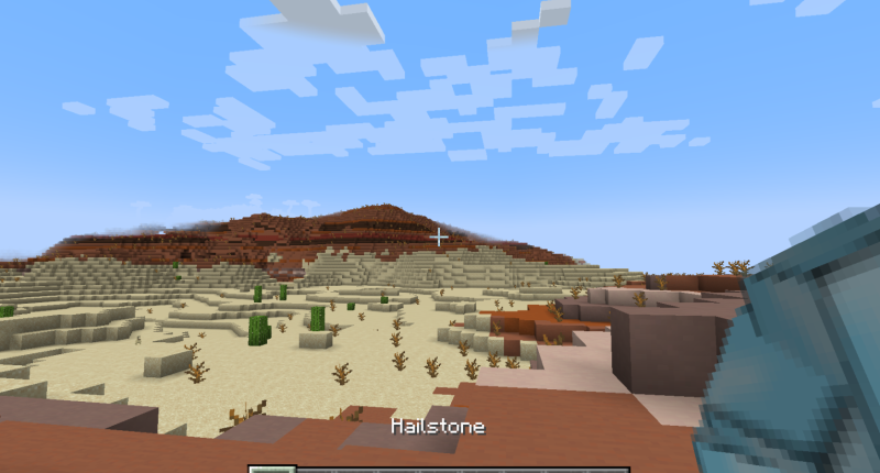 Hailstone in hotbar