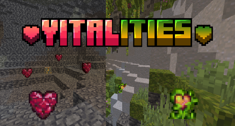 Mod Thumbnail for Vitalities, showing Life Crystal and Life Fruit.