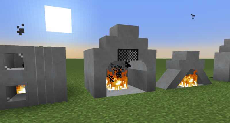 Brutalist fireplaces