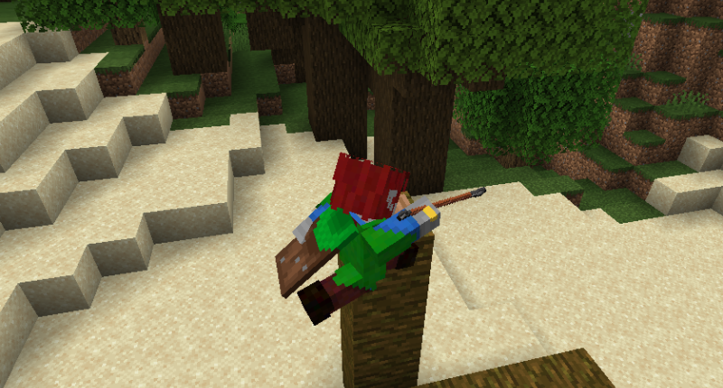 A showcase of the vaulting mechanic of staffs to perform higher jumps