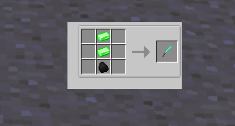 This is how the legendary katana is created using a crafting table