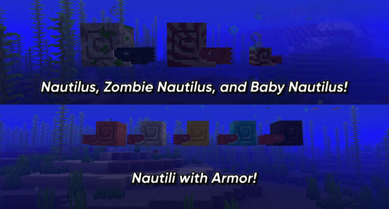 Nautilus, Zombie and Baby types, and Nautili with Armor!