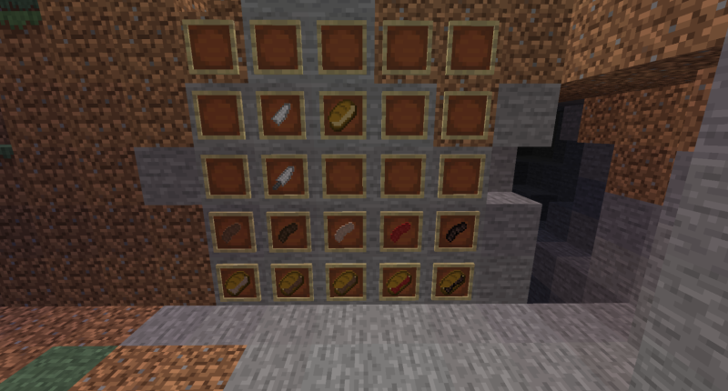 all added items inside itemframes
