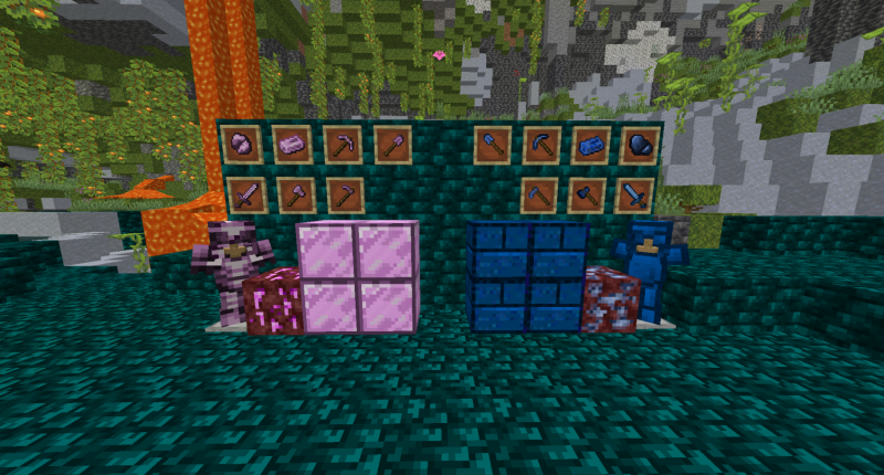 These are full dives into the materials of the first picture, they are only in the nether