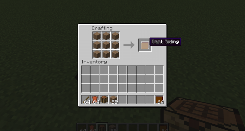Crafting the main tent pieces