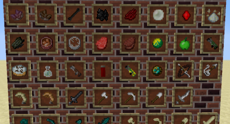 All items/tools/weapons/foods